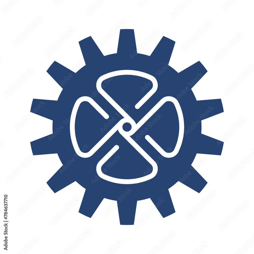 Gear icon solid vector design in trendy style Gear icon solid vector design in trendy style