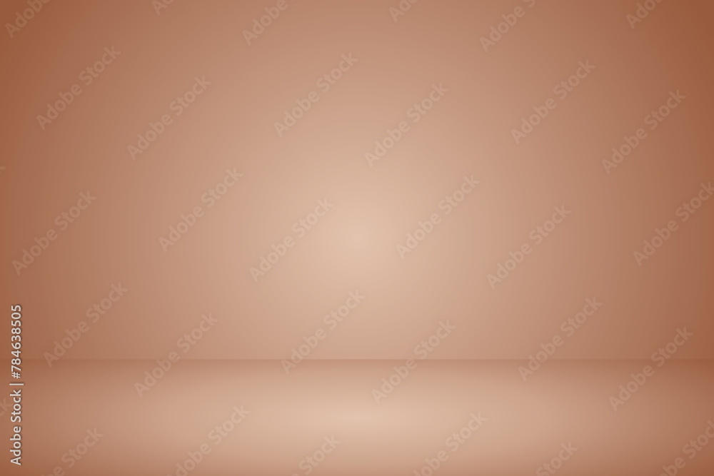 Empty brown soft smooth blur 3d room background, studio background in light brown gradient color, backdrop for display product, vector illustration
Empty brown soft smooth blur 3d room background, studio background in light brown gradient color, backdrop for display product, vector illustration