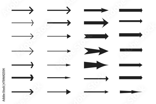 Arrow collection vector. Collection hand drawn arrows. Arrow icons set. Doddle and sketch arrow set. Direction symbols vector illustration