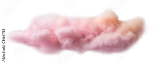 A pink and white cloud resembling cotton candy.