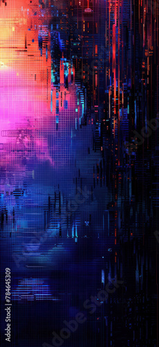 Cyber Glitched Matrix Wallpaper Aesthetic, Amazing and simple wallpaper, for mobile