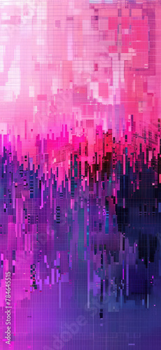 Glitched Cybermatrix Topography Background, Amazing and simple wallpaper, for mobile