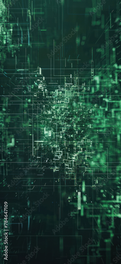 Cybernetic Grid Glitch Art, Amazing and simple wallpaper, for mobile