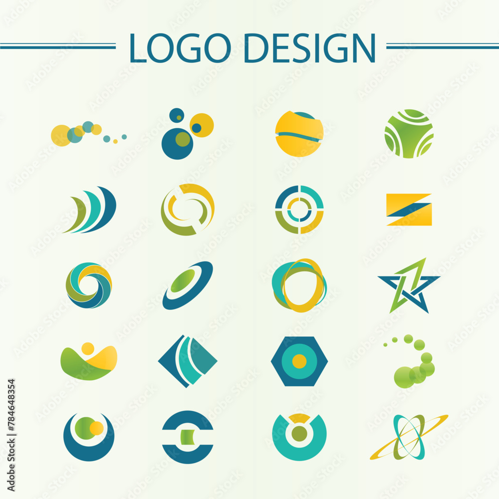 Corporate business brand company logo design vector elegant label design badge design set
