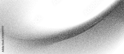 Dotwork abstract background, black grain texture, Abstract stipple sand effect, gradient backdrop from dots. Vector illustration.