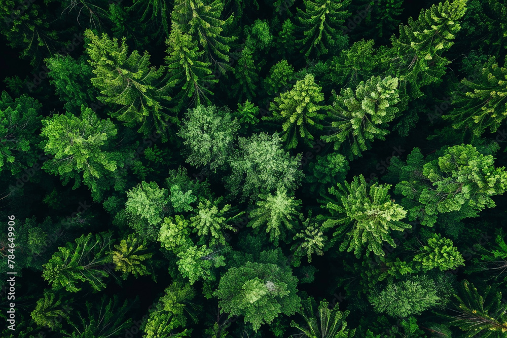 Fototapeta premium green forest from above 