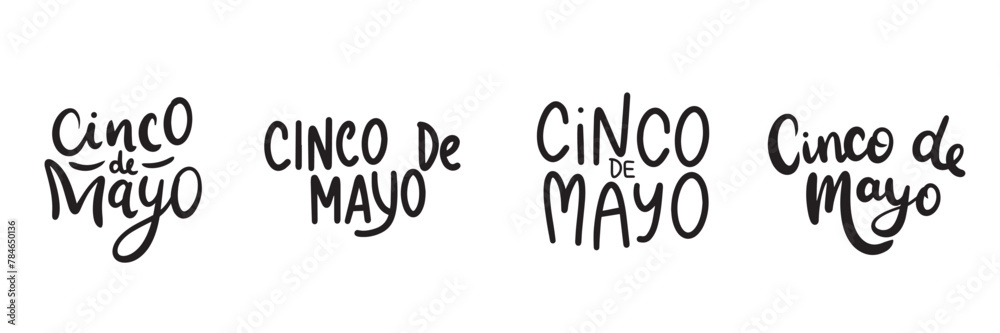 Cinco de Mayo text. Hand drawn vector art. Cinco de Mayo text. Hand drawn vector art.