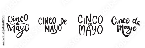 Cinco de Mayo text. Hand drawn vector art. © clelia-clelia
