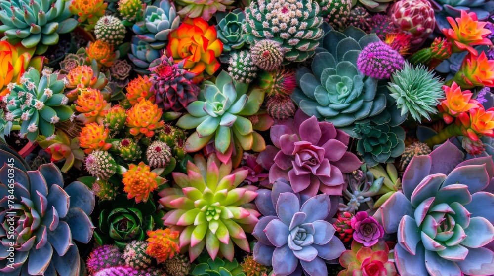 House plants cactuses and succulents wallpaper background