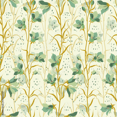 ditsy abstract seamless vector floral pattern with delicate flowers