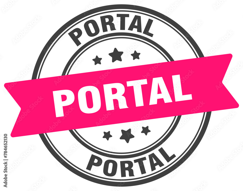 portal stamp. portal label on transparent background. round sign portal stamp. portal label on transparent background. round sign