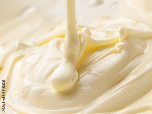 A delectable close-up of luscious vanilla custard