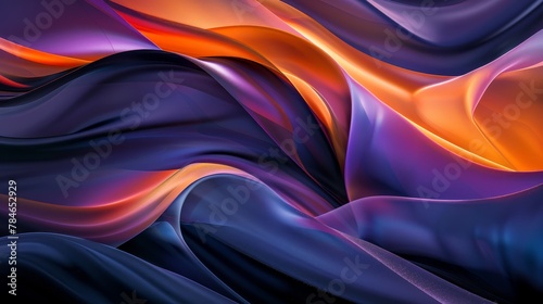 Abstract background curve effect in light purple and light orange style © nikola-master
