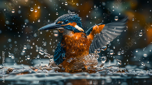 bird in the water photo