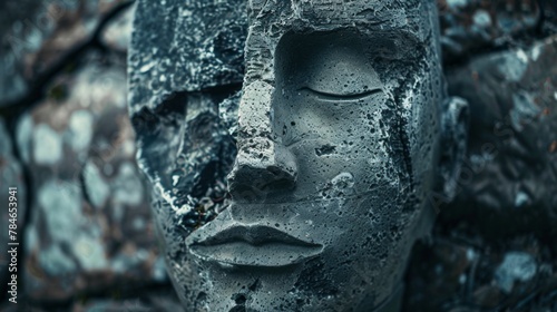 Stone faceless man sculpture statue wallpaper background photo