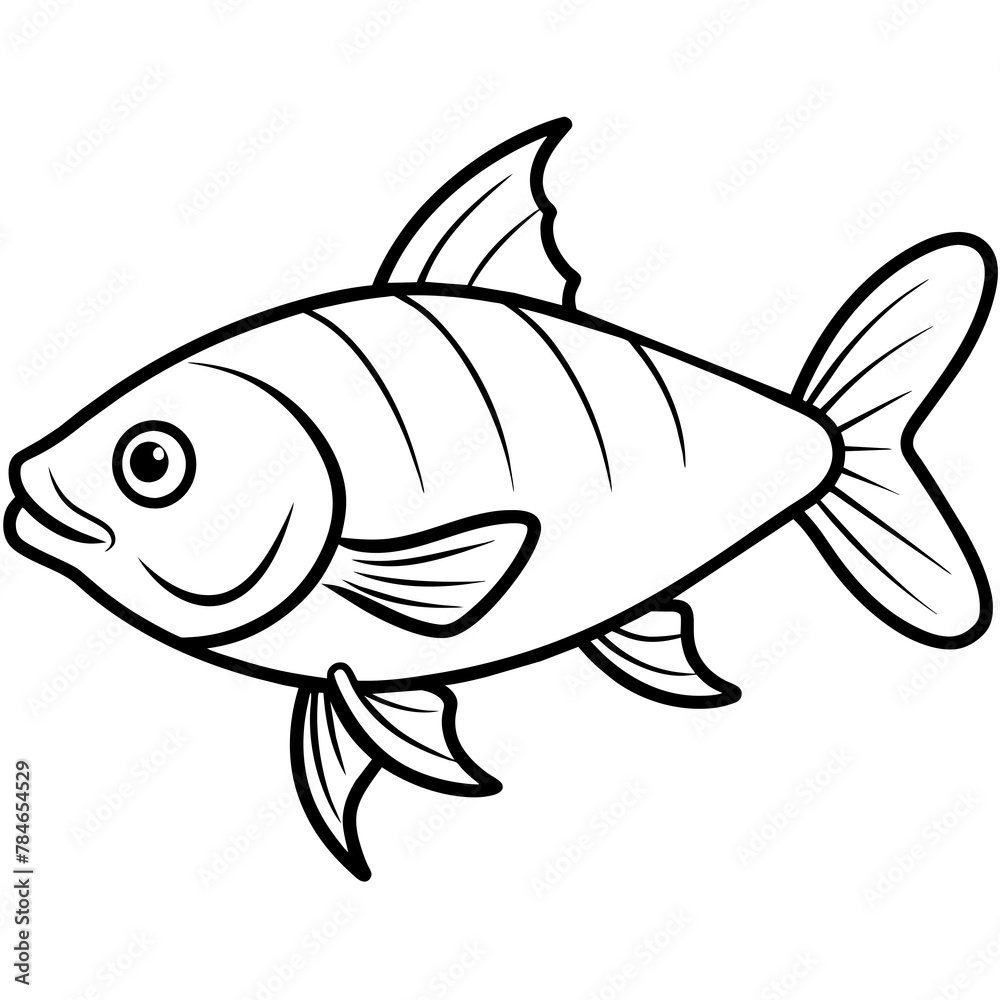 Obraz premium illustration of a fish logo icon vector fills