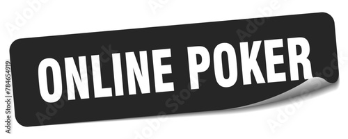 online poker sticker. online poker label
