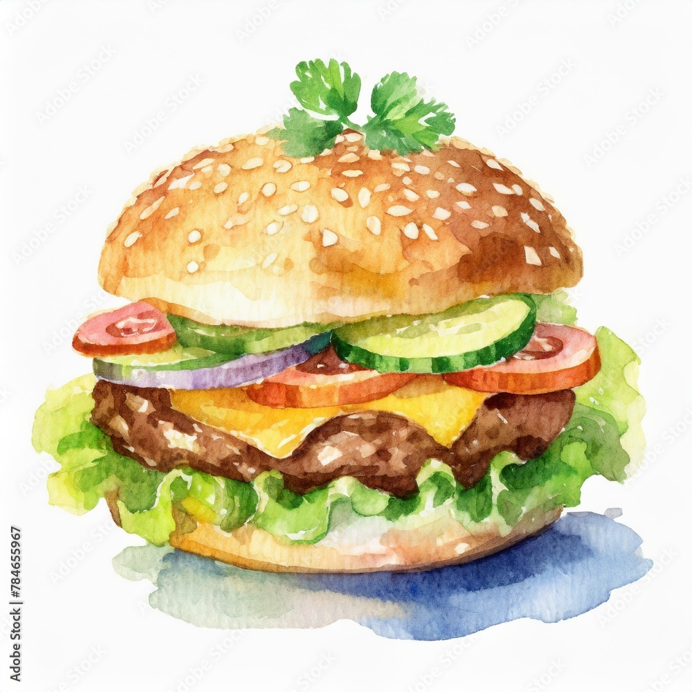Cheeseburger  - obrazy, fototapety, plakaty 