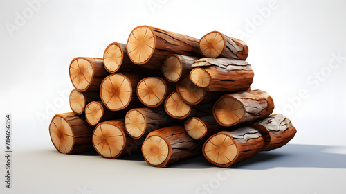 Fototapeta Naklejka Na Ścianę i Meble -  Firewood winter icon 3d