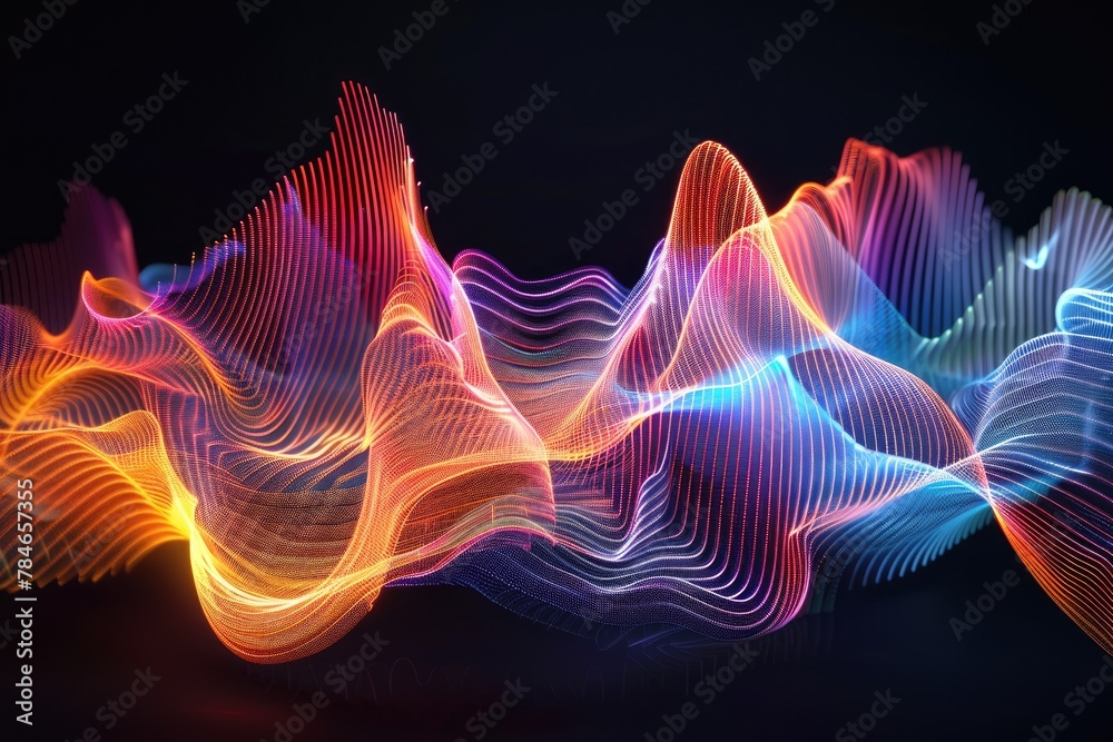 3D representation of sound waves