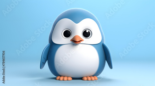 Penguin winter icon 3d