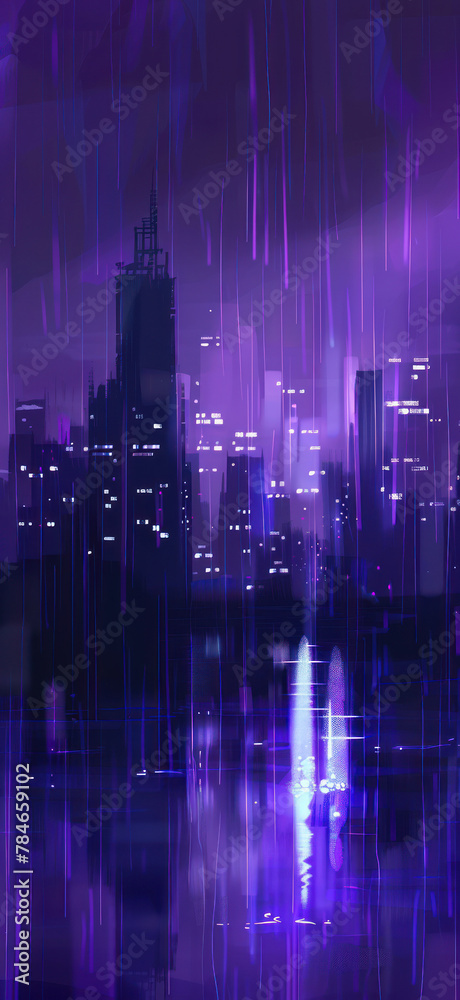 Neon Cityscape Mobile Wallpaper, Amazing and simple wallpaper, for mobile