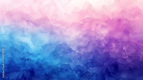 Cool tone watercolor gradient, serene blues and purples, professional card or flyer base