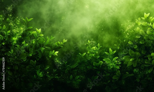 Green texture background with green leaves.