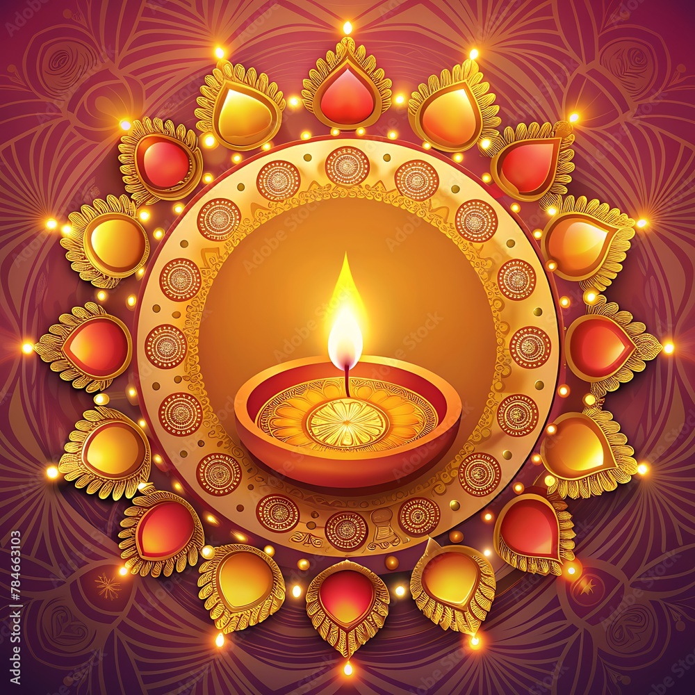 Happy Diwali diya background with copy space Happy Diwali diya background with copy space