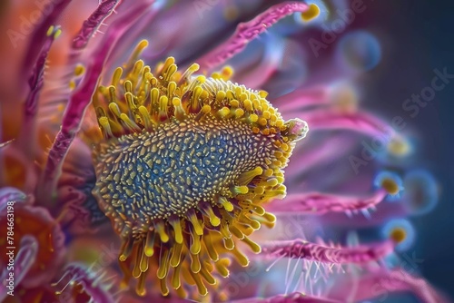 Detailed structure of flower pollen © 220 AI Studio