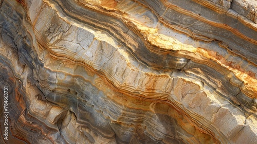 Patterns and colors of sandstone under sunlight