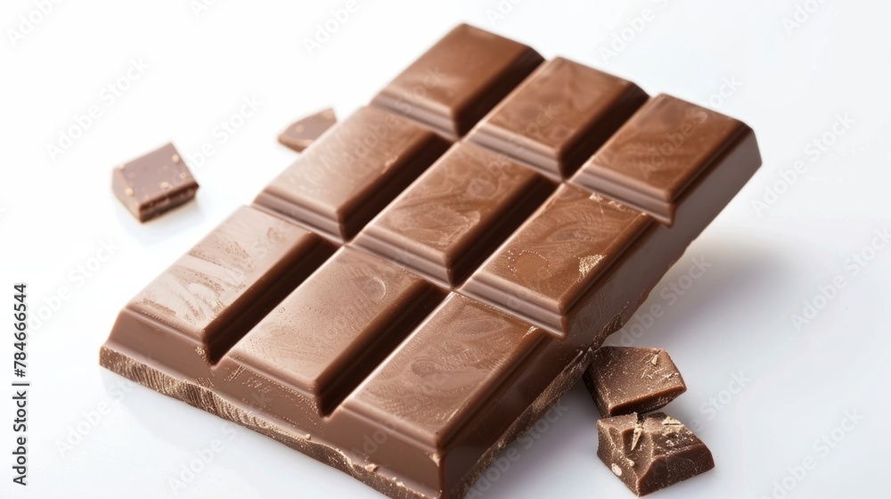 chocolate bar on white background generative ai chocolate bar on white background generative ai