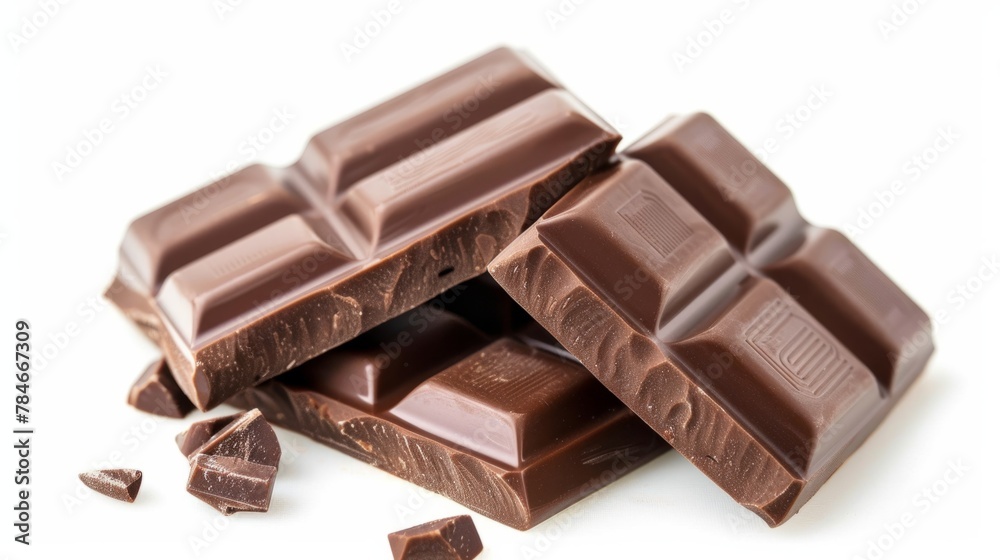 chocolate bar on white background generative ai chocolate bar on white background generative ai
