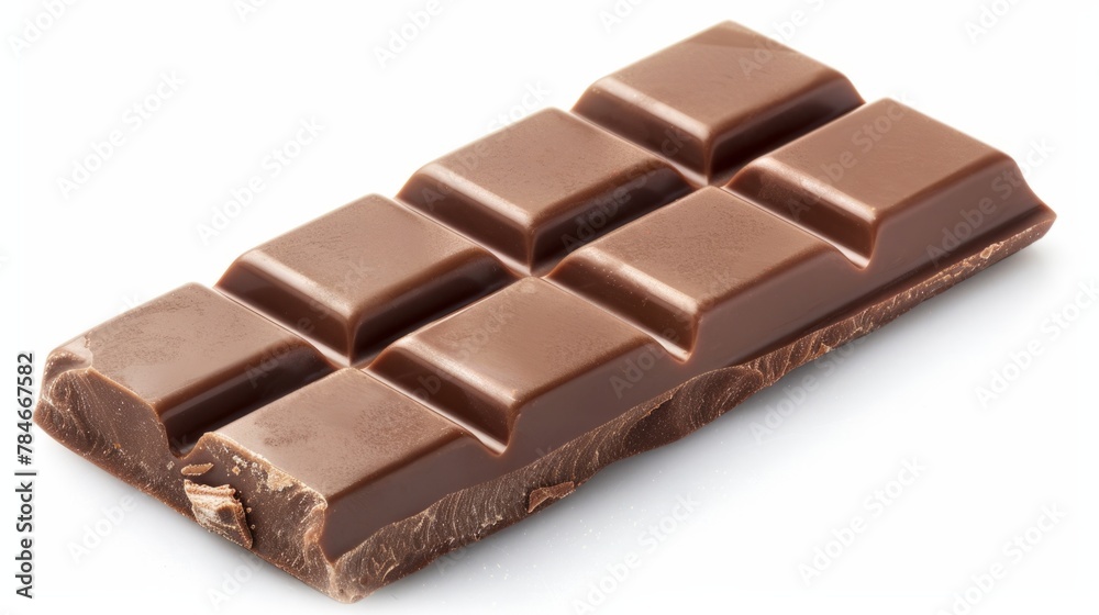 chocolate bar on white background generative ai