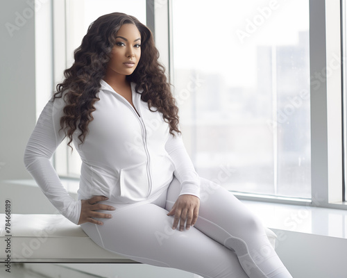 Plus size african american woman in sportswear. Free Download Plus size african american woman in sportswear. - GFXLoad