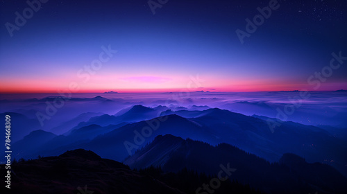 sunset over the mountains © zewei