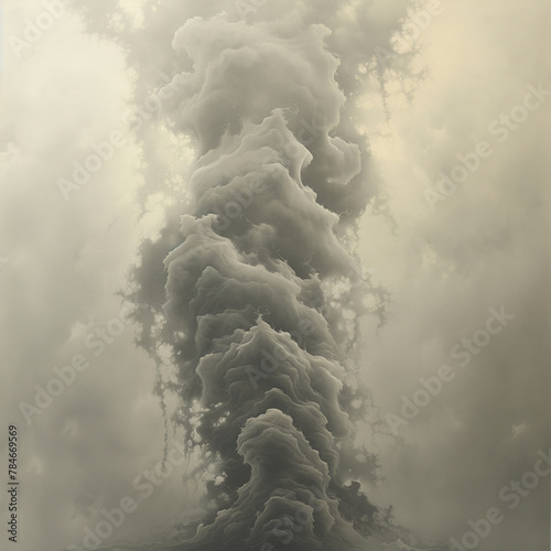 Full frame of white smoke cloud floating on the ground on a black background.