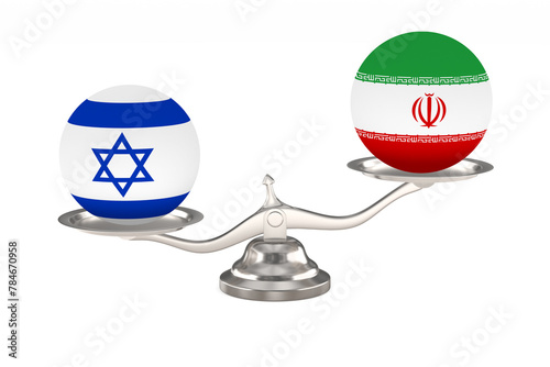 Two balls with flag israel,...
