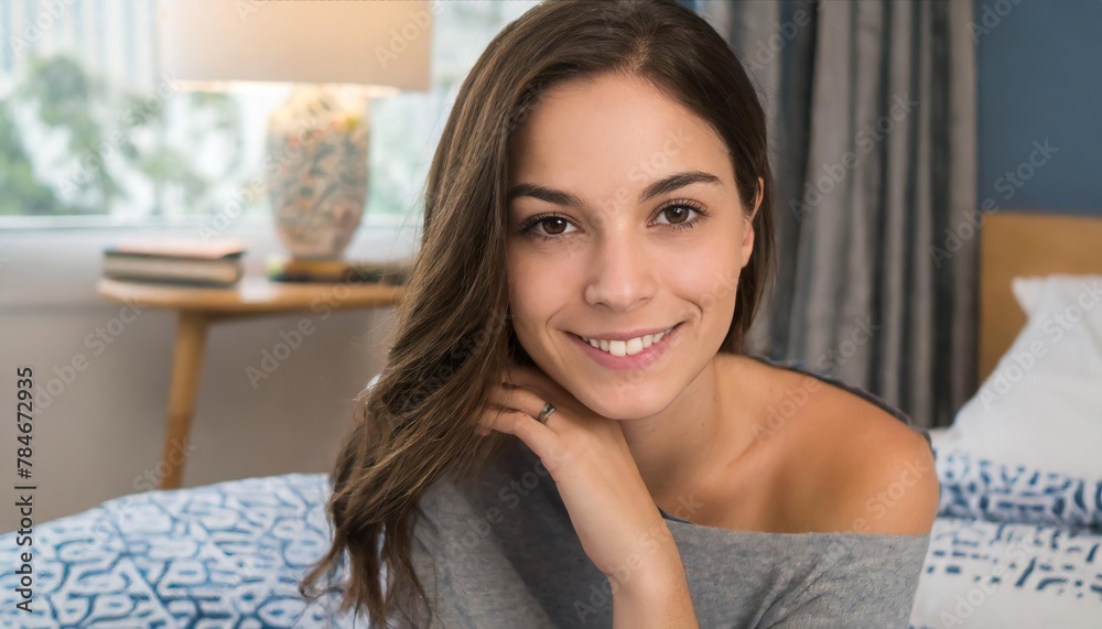 young woman posing in front of camera, working as Webcam model. online flirting, sex on Internet chat. online sex industry young woman posing in front of camera, working as Webcam model. online flirting, sex on Internet chat. online sex industry