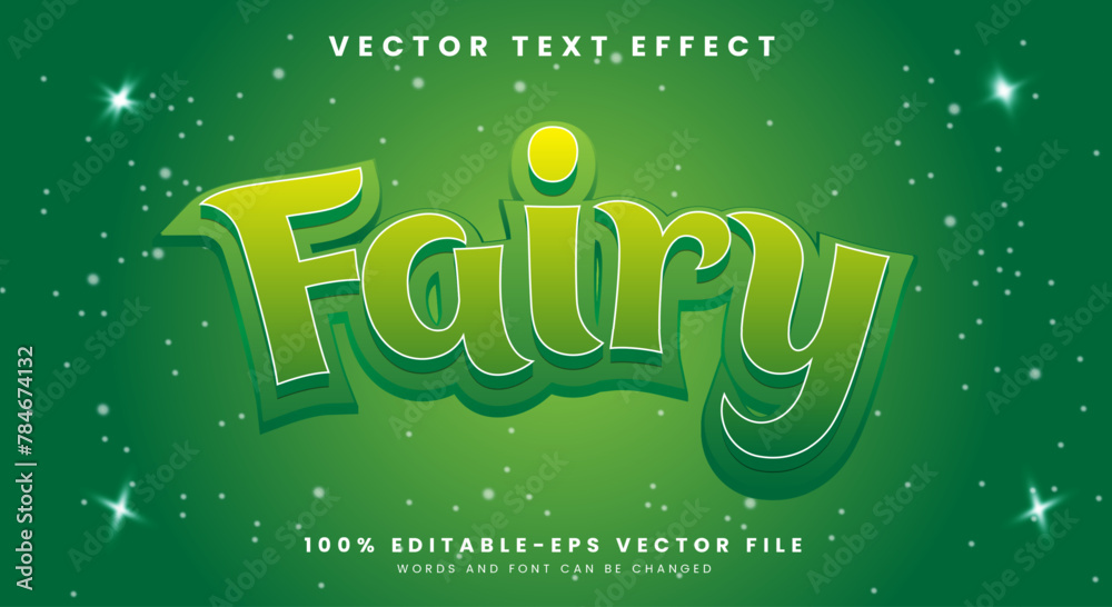Fototapeta premium Fairy tales story editable text effect Template