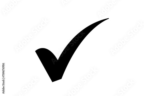 Black check mark icon transparent background photo