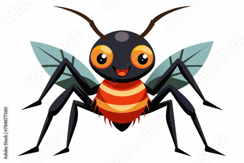 assassin bug vector illustration