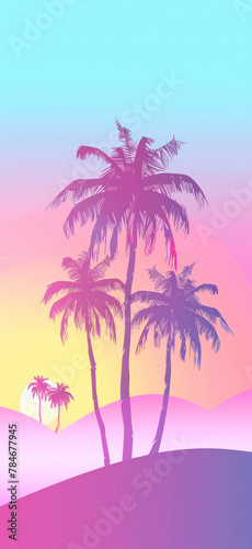Vibrant Tropical Paradise Background View., Amazing and simple wallpaper, for mobile
