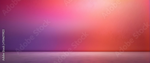 A vibrant gradient washes over a wall and floor, providing a simple yet striking background ideal for diverse uses
