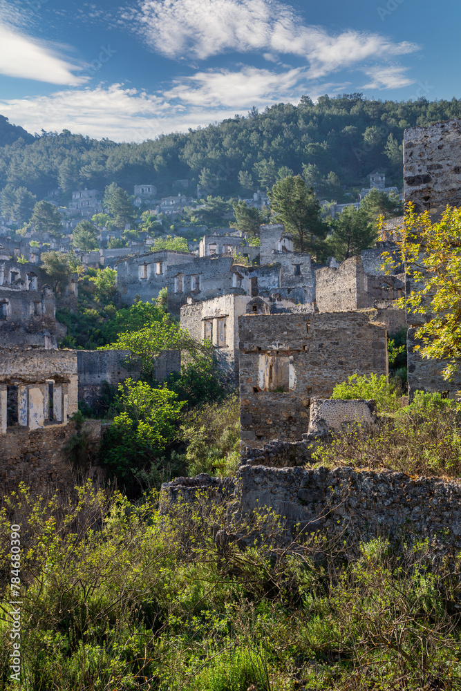 Abandoned Village Kayakoy Ghost Town in Fethiye, Izmir - Turkey