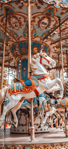 Colorful Carousel from Above, Amazing and simple wallpaper, for mobile