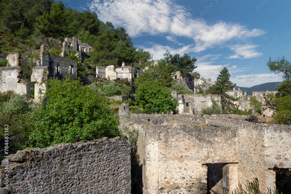 Fototapeta premium Abandoned Village Kayakoy Ghost Town in Fethiye, Izmir - Turkey