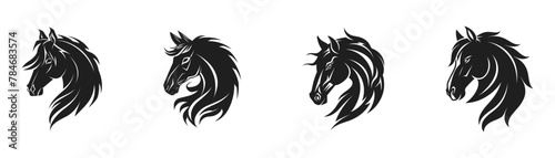 Wallpaper Mural Silhouette designs isolated on white background. Vector illustration. Torontodigital.ca