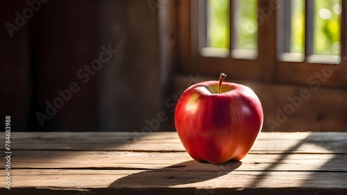 an apple with a stem that has the word apple on it