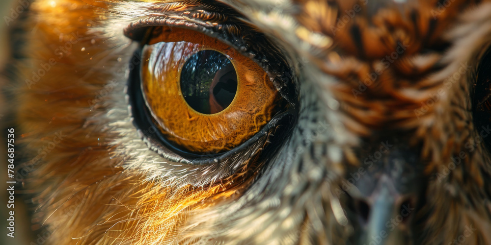 Stunning Close-Up of a Golden-Eyed Owl Gazing Intently Stunning Close-Up of a Golden-Eyed Owl Gazing Intently
